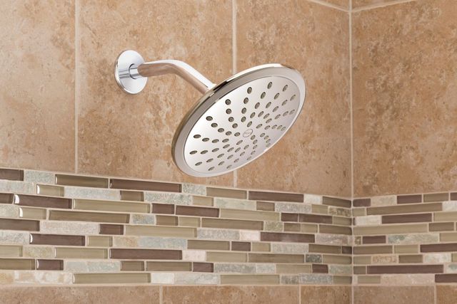 Moen® Chrome One-Function 8" Diameter Eco-Performance Rain Shower Spray Head-1