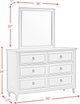 Elements International Gianna White Dresser and Mirror Set-1