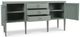 Elizabeth Ann Home Coolio Concave Blue Linen Wrapped Sideboard-5