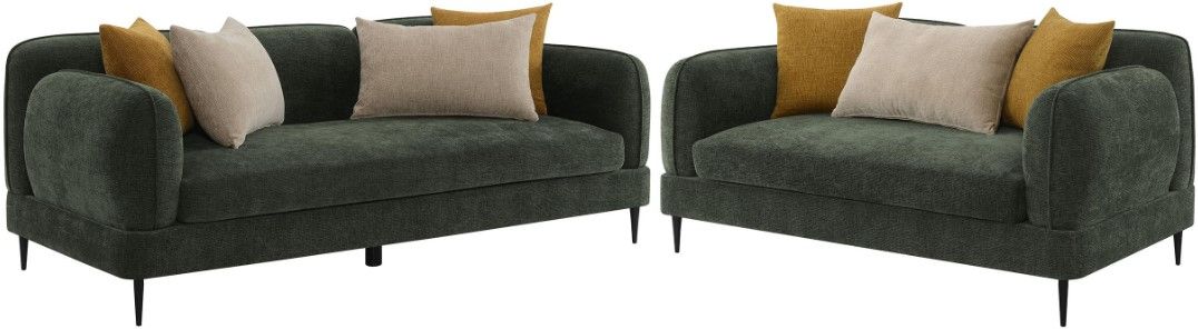 Coaster® Jade 2-Piece Green Sofa Set
