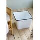 A & B Home Glossy White 17" Square Basket-2
