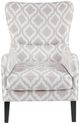Olliix by Madison Park Grey/White Arianna Swoop Wing Chair-0