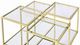 ACME Furniture Uchenna Glass Top Coffee Table with Gold Base-2