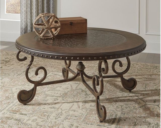 Signature Design by Ashley® Rafferty Dark Brown Round Coffee  Table-2