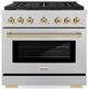 ZLINE Autograph Edition 36" Satin Stainless Steel Pro Style Gas Range with 6 Burner Cooktop-0