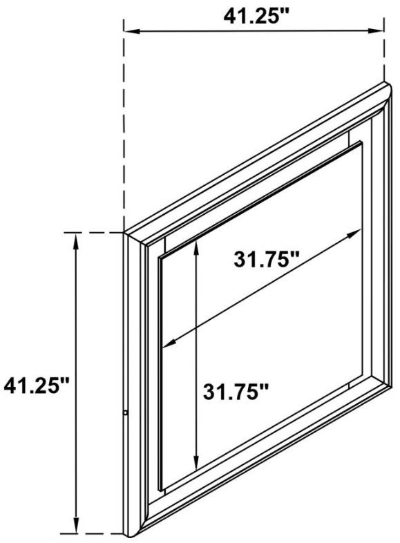 Coaster® Cassia White High Gloss Dresser Mirror-2