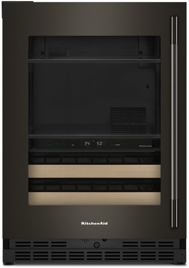 KitchenAid® 24" 4.8 Cu. Ft Black Ore Undercounter Beverage Center-0