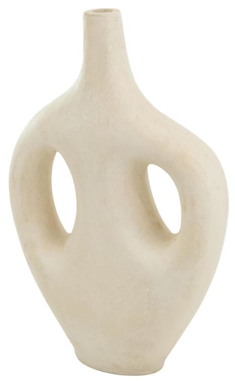 Deco Marche Beige Abstract Double Handle Decorative Vase-1