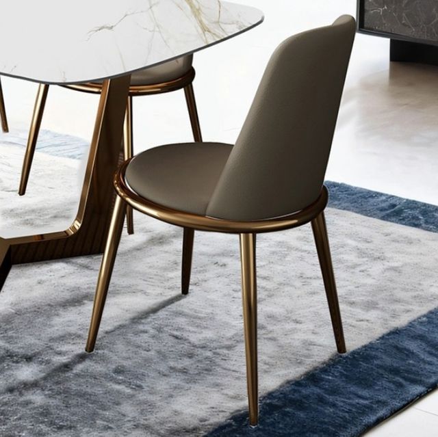 Furniture of America® Norelli 2-Piece Gold/Taupe Side Chair Set-2