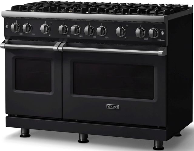 Viking® 5 Series 48" Onyx Pro Style Gas (NG) Range with Polished Chrome Trim-2