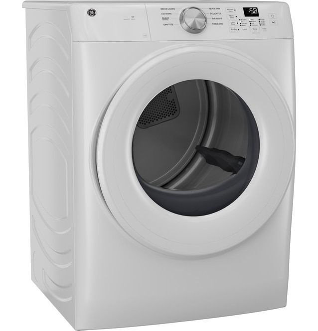 GE® SmartHQ™ 7.8 Cu. Ft. White Electric Dryer-2
