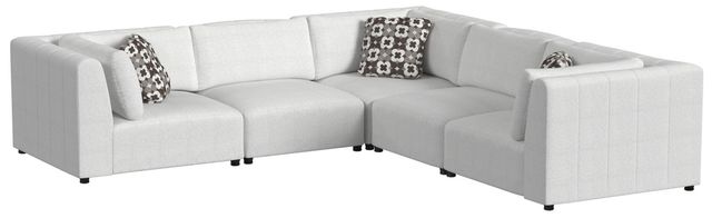 Elements International Zandara 5-Piece Beige Olefin Outdoor Modular Sectional-0