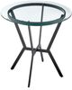 Armen Living Naomi and Chelsea 4-Piece Black/Grey Counter Height Dining Set-1