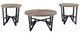 Signature Design by Ashley® Deanlee 3-Piece Grayish Brown Occasional Table with Black Base Set-1