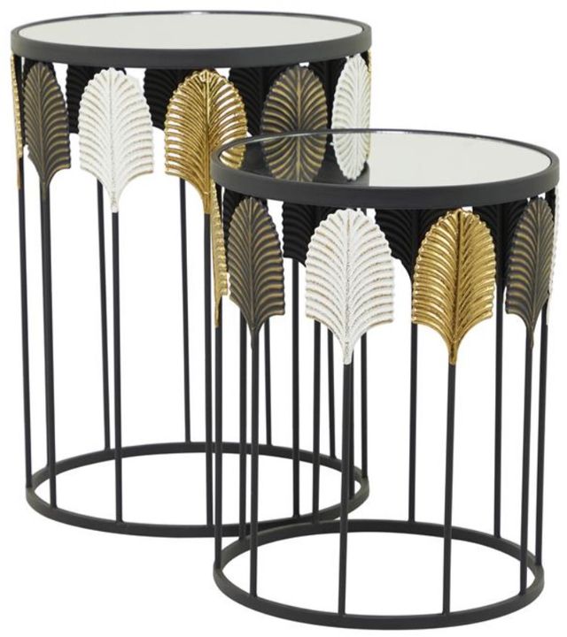 Deco Marche 2-Piece Black End Table Set-1