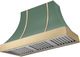 AGA Cascade 36" Mineral Green Wall Mounted Range Hood  with Brushed Brass Trim-0
