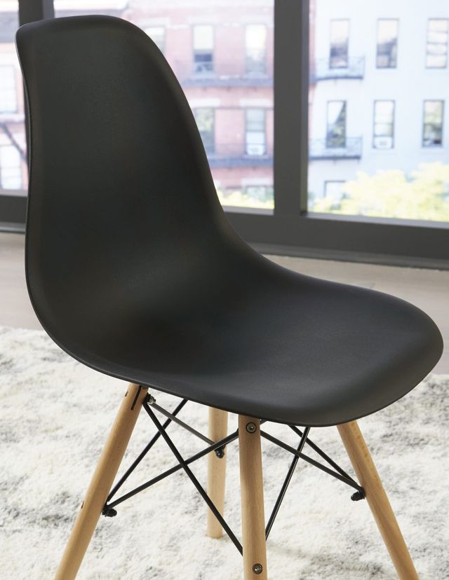 Signature Design by Ashley® Jaspeni Black Dining Side Chair-4