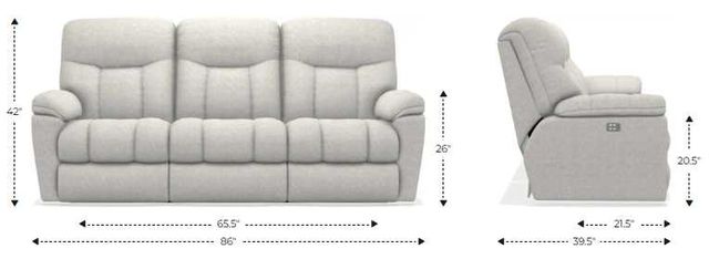 La-Z-Boy® Morrison Fog Power Reclining Sofa with Headrest-2