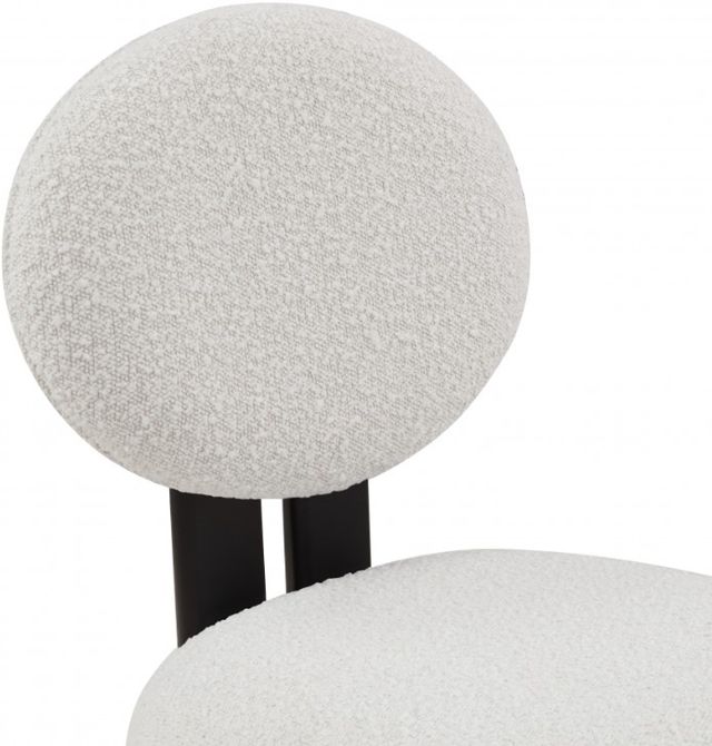 Meridian Furniture Napa Cream/Black Boucle Upholstered Dining Chair-4