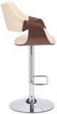 Armen Living Aspen Chrome/Cream Adjustable Swivel Bar Stool-2
