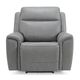 Kate Preston Home Grey Leather Zero Gravity Power Headrest Recliner-2