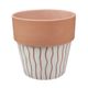 A & B Home Terracotta/White 7" Vertical Scroll Pot-0