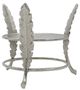 A & B Home Alvada 2-Piece Silver 3-Leaf Pillar Candle Holder Set-1