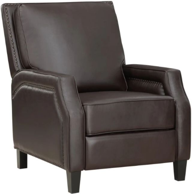Homelegance® Berenson Dark Brown Manual Push Back Recliner-0