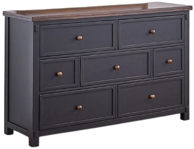 dark brown black dresser Genevieve 3 Drawer Dresser Black/Walnut main image 1