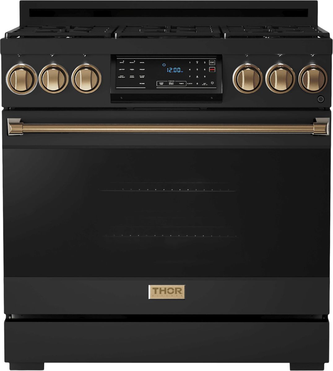 Thor Kitchen® Gordon Ramsay Series 36" Matte Black Pro Style Gas Range
