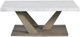 Elements International Greta White Coffee Table with Gray Base-1