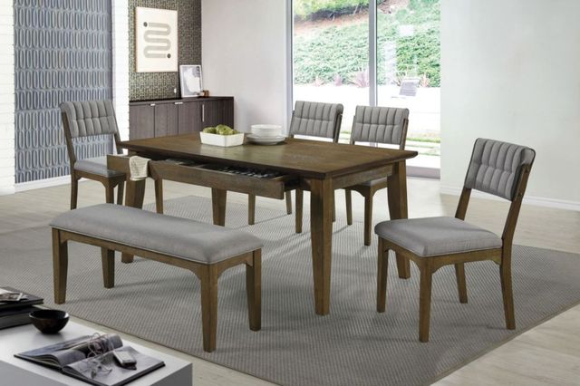 Coaster® Rayleene 5-Piece Grey/Medium Brown Dining Set-0