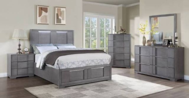Furniture of America® Regulus Gray Night Stand-1