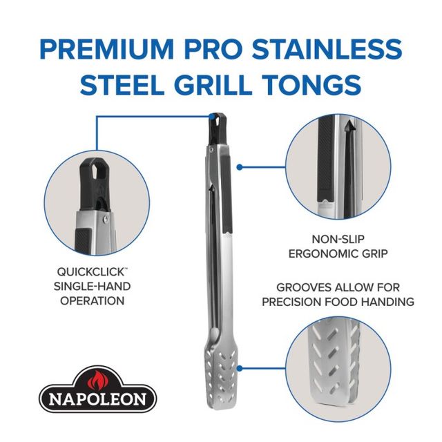 Napoleon PRO Series Stainless Steel Premium Grill Tongs-4