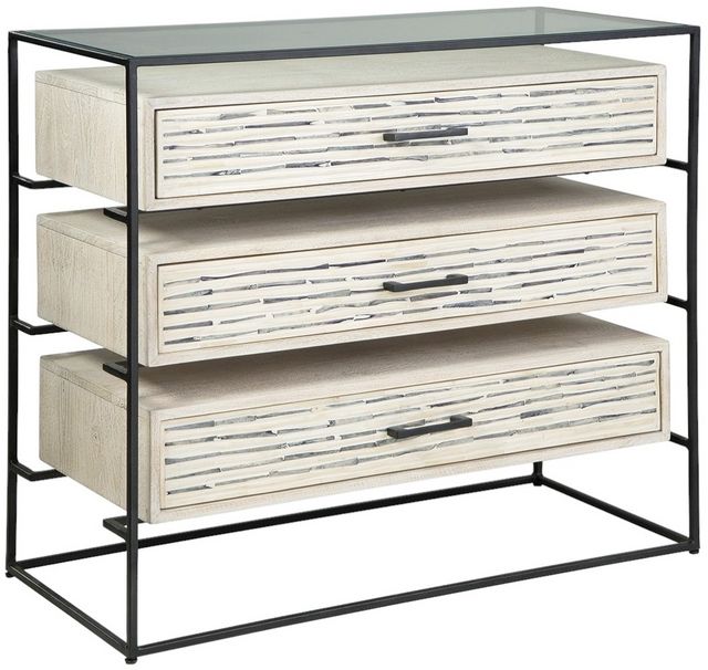 Crewridge Accent Cabinet - Black/Cream
