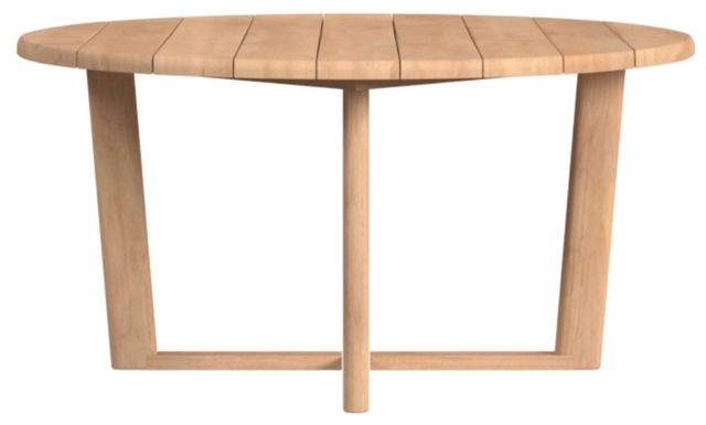 Sunset West Natural Teak 56'' Round Outdoor Dining Table-2