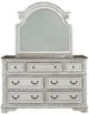 Liberty Furniture Magnolia Manor Antique White/Weathered Brown Dresser and Mirror-0