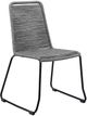 Armen Living Shasta Outdoor Grey Stackable Dining Chair-0