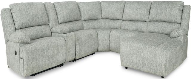 Signature Design by Ashley® McClelland 6-Piece Gray Reclining Right-Arm Facing Sectional and Chaise with Console-0