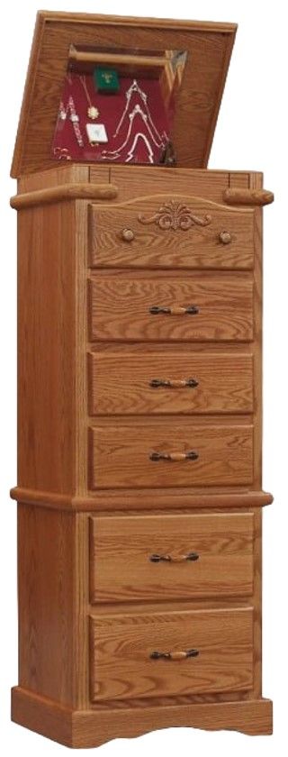Wolfcraft Furniture Vintage Brown Lingerie Chest with Flip Top-0