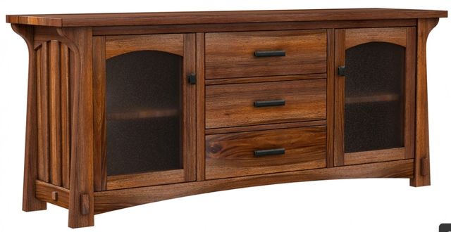 A-America® Eldora Saddle Brown Media Console-0
