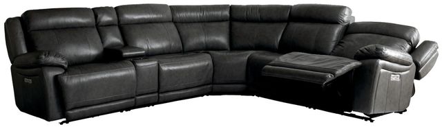 Bassett® Furniture Club Level Evo 6-Piece Graphite L-Shape Power Reclining Sectional-0