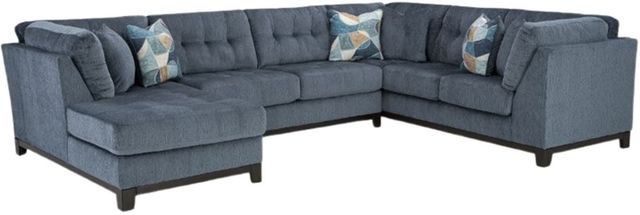 Benchcraft® Maxon Place 3-Piece Navy Left-Arm Facing Sectional and Chaise-0