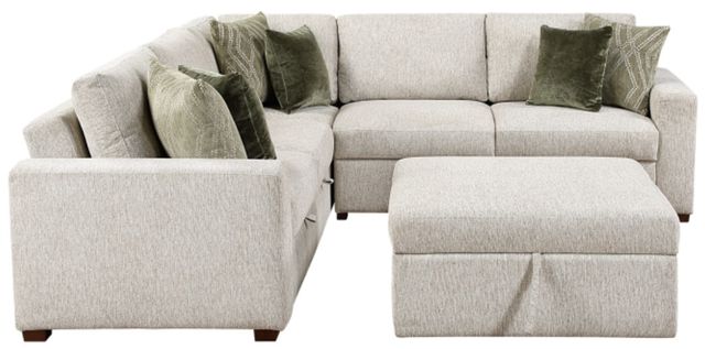 Homelegance® Isla 4-Piece Sand L-Shape Sectional with Pull-out Bed and Ottoman-2