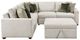 Homelegance® Isla 4-Piece Sand L-Shape Sectional with Pull-out Bed and Ottoman-2