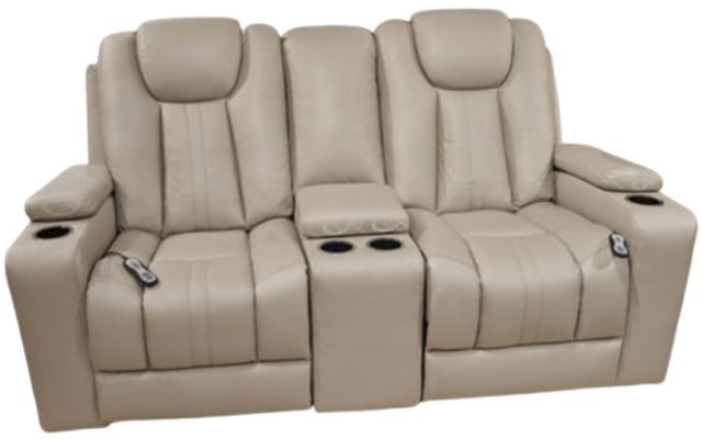 Signature Design by Ashley® Elevate Edges Coin Manual Glider Reclining Loveseat with Console-2
