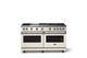 Viking® 5 Series 60" Pure White Pro Style Gas (NG) Range with Polished Chrome Trim-3