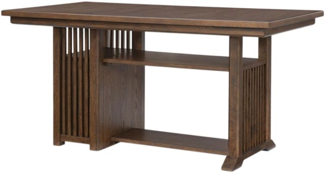 Legacy Classic Langley Fawn Counter Height Dining Table with Wine Storage-3