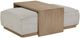 Bernards Trilogy Gray Ottoman with Tray Table-0