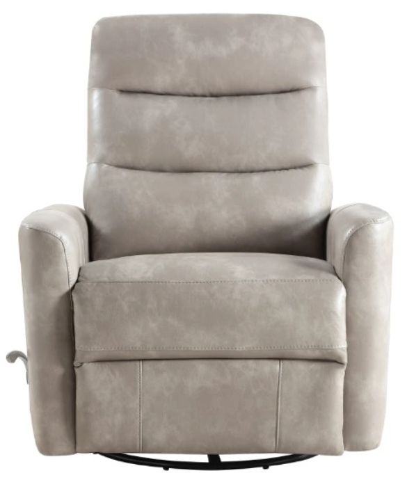 New Classic® Home Furnishings Takami Gray Manual Swivel Recliner-2